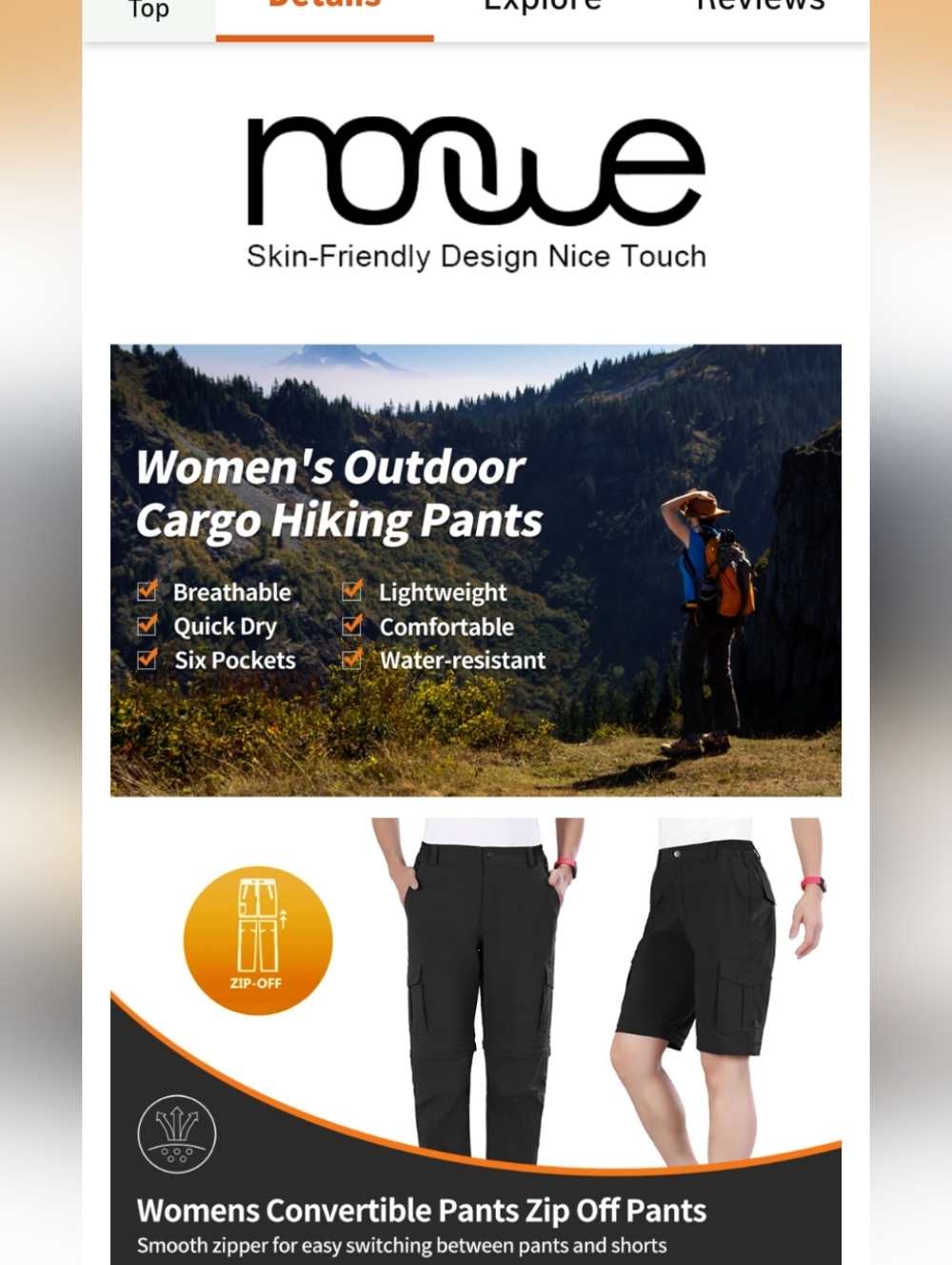 🌼Convertible Cargo Pants - Dark Gray - Picture 9 of 9
